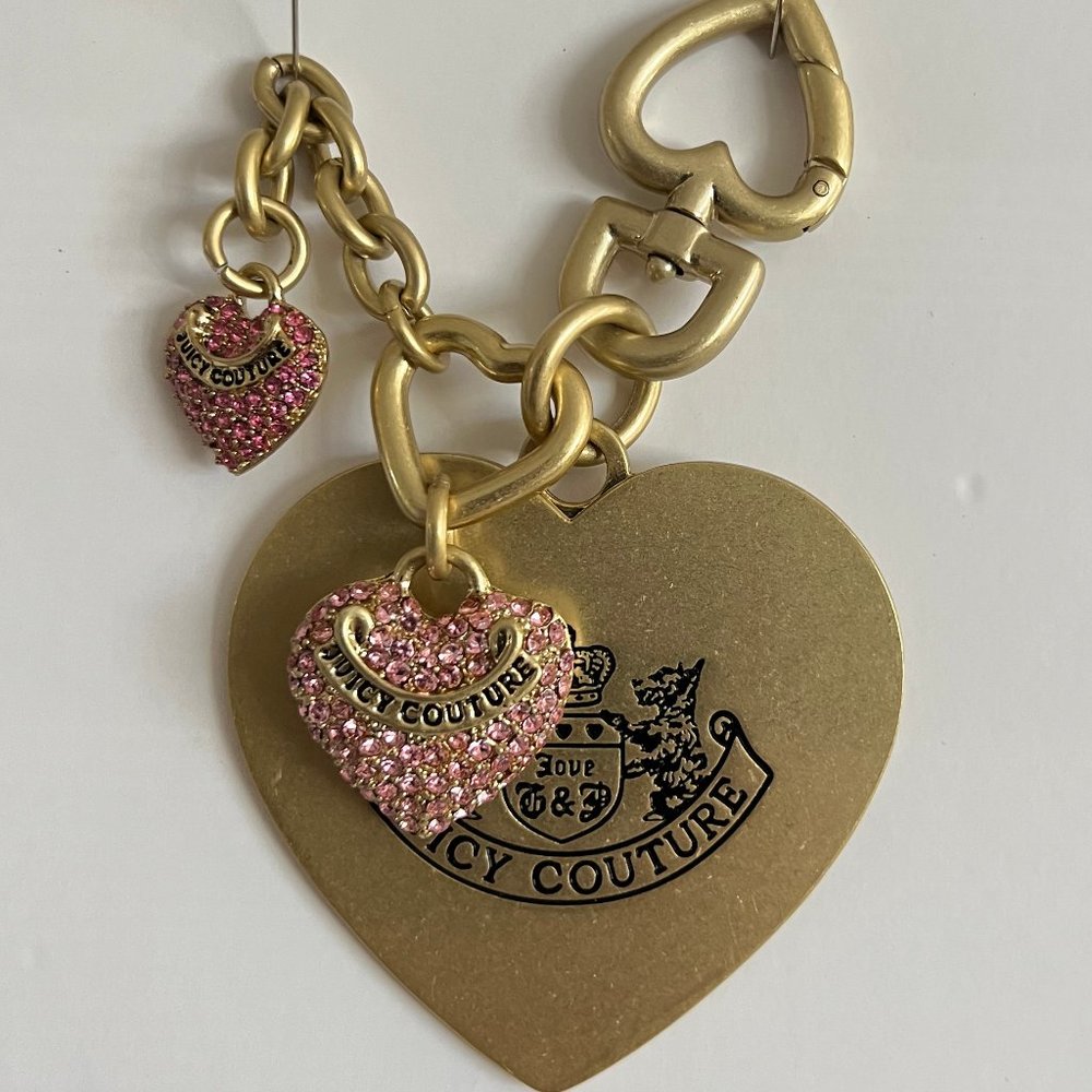Juicy Couture Heart Key Ring Key Fob or Bag Charm
